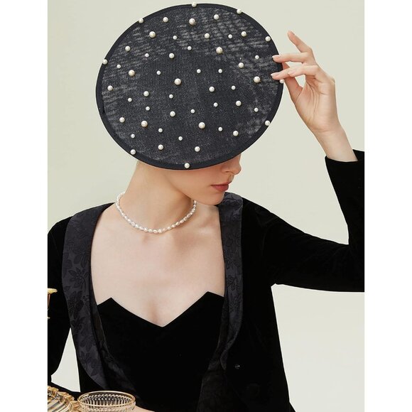 Fascinator Hat Women's Derby Headband Vintage 1950s for Wedding Tea Party - Picture 2 of 6